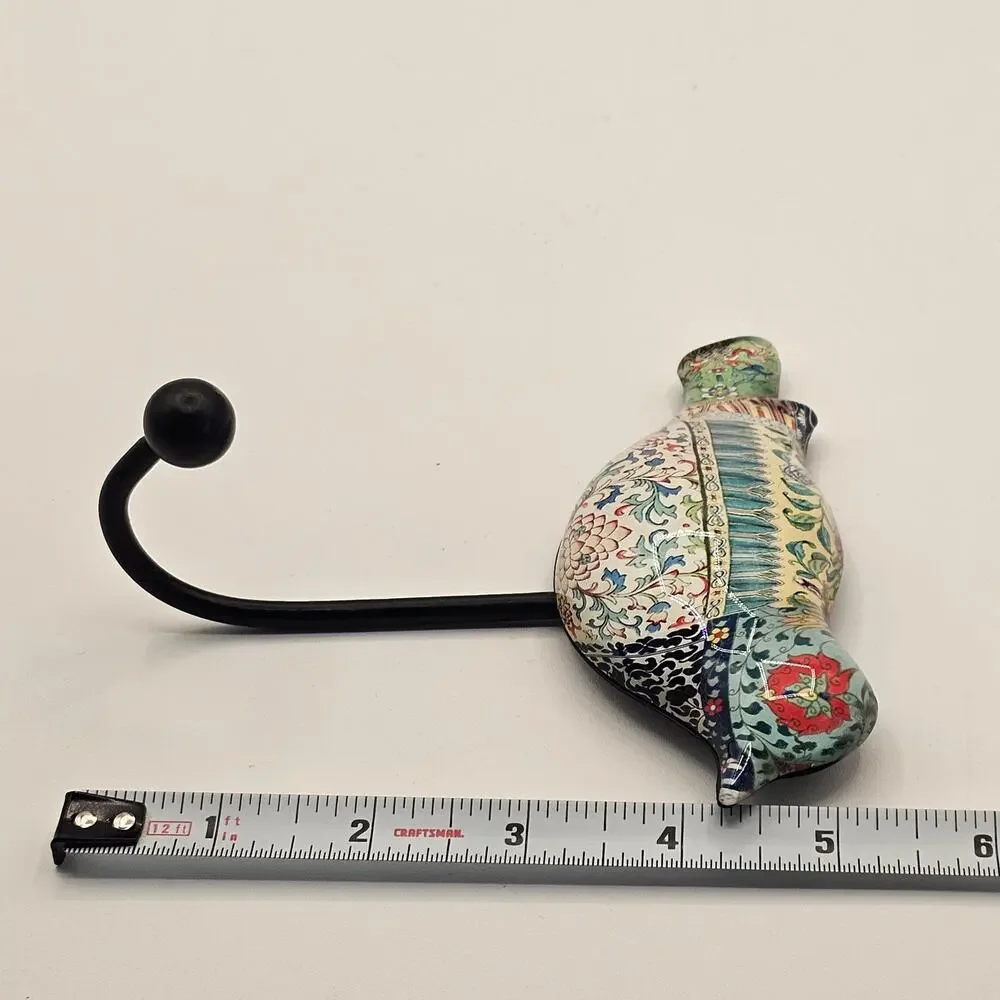 Colorful Acrylic Art Piece Bird Hook for Clothes or Towels - Wall Decor Accent